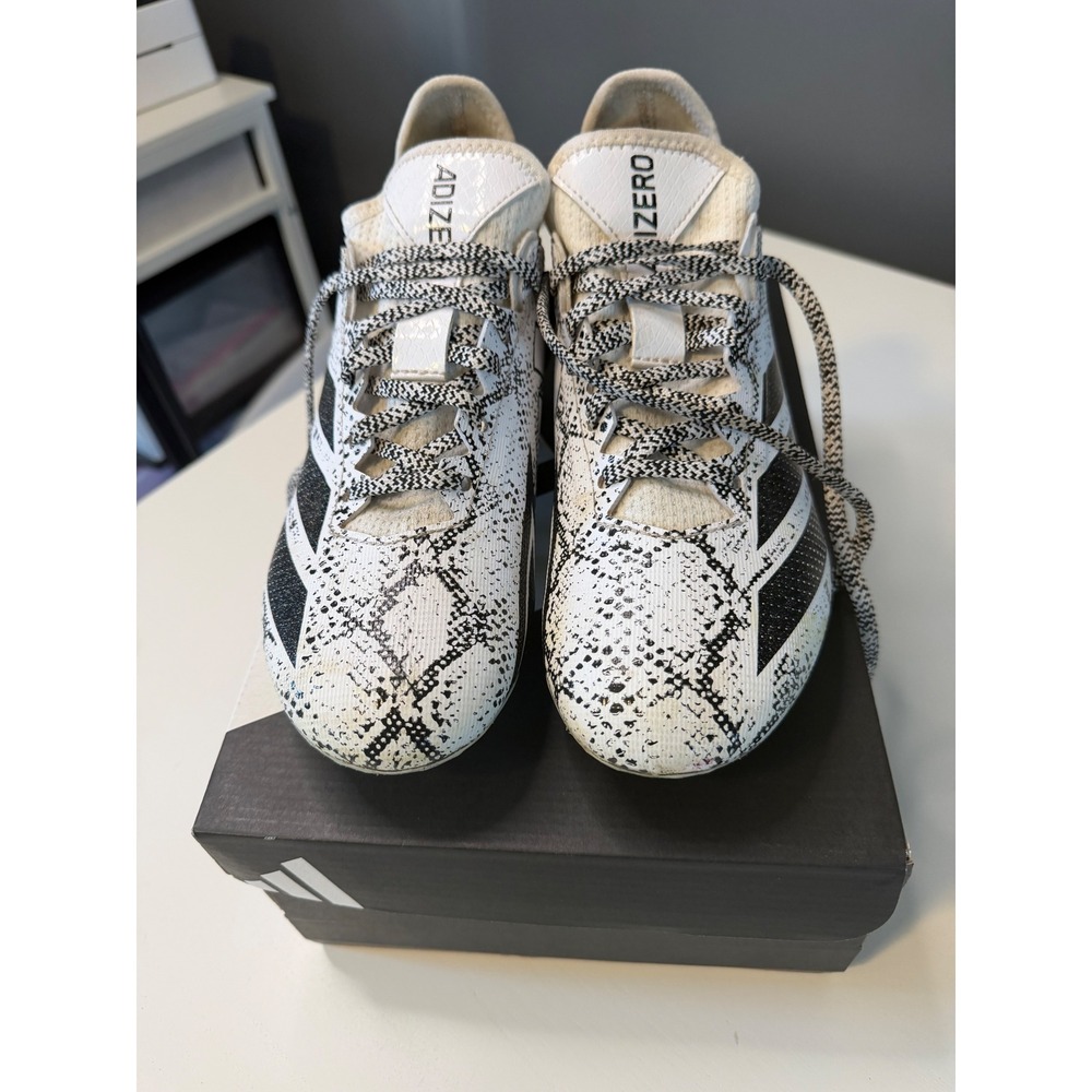 Adidas Adizero Electric.1 Football Cleats Mens 7 White Black Snakeskin JQ0029